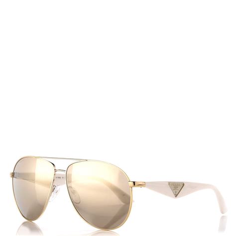 prada aviator sunglasses white